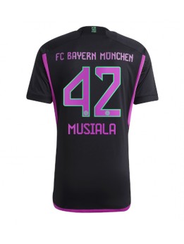 Bayern Munich Jamal Musiala #42 Replika Borta Kläder 2023-24 Kortärmad